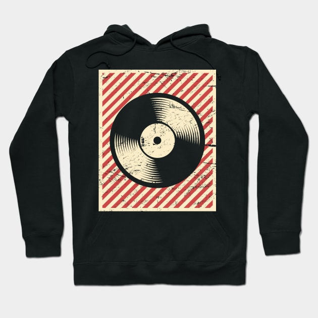 Vintage Vinyl Record Poster Hoodie by MeatMan